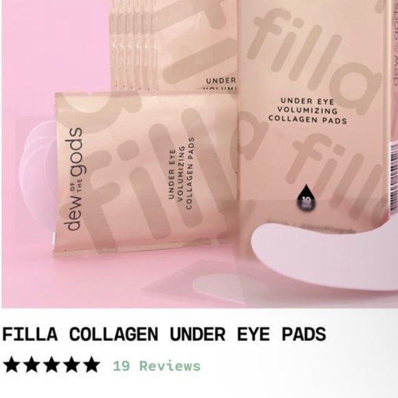 Dew of the Gods Filla Volumizing Collagen Under Eye Pads 10 sets. Tin container - Picture 4 of 5